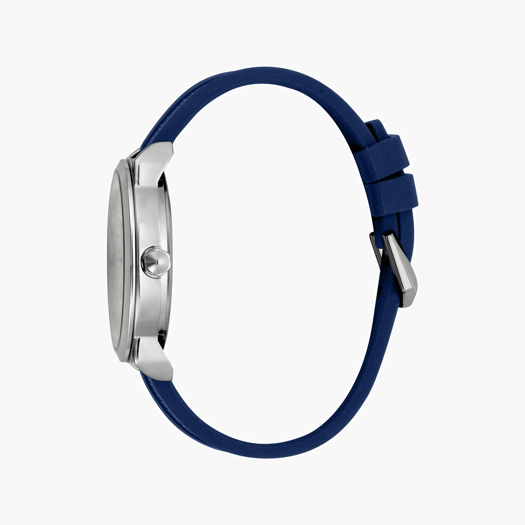 Just Cavalli Men's Blue Silicone Watch, Silver Dial | Jc1g141p0025-1